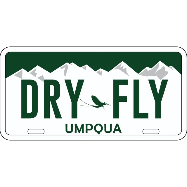 Umpqua Sticker License Plate CO Dry Fly