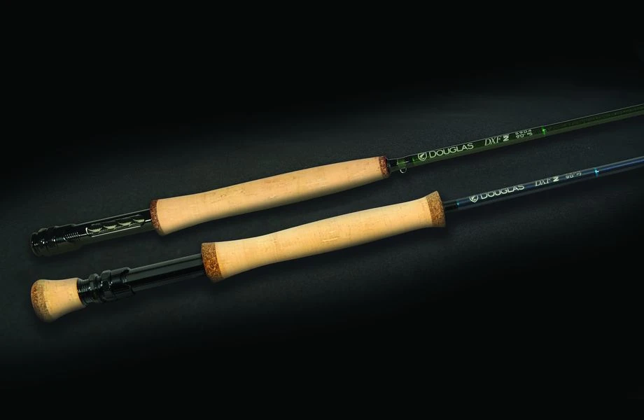 Douglas DXF Gen 2 green freshwater and blue saltwater grips compared
