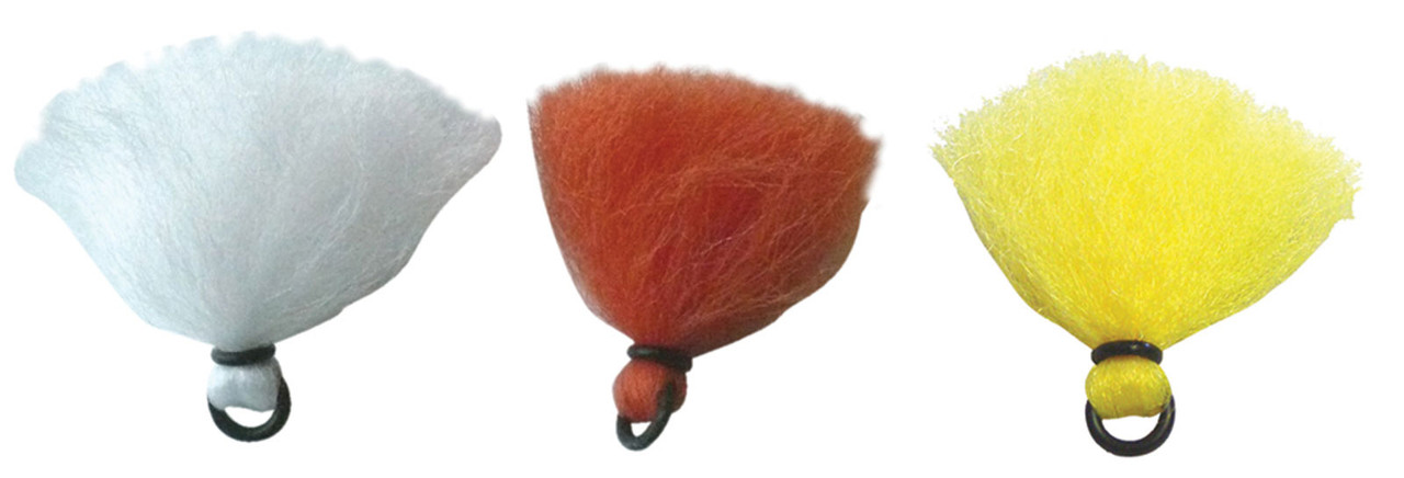 Anglers Accessories Poly Vee Rubber O-Ring Yarn Strike Indicators 3 Pack - White