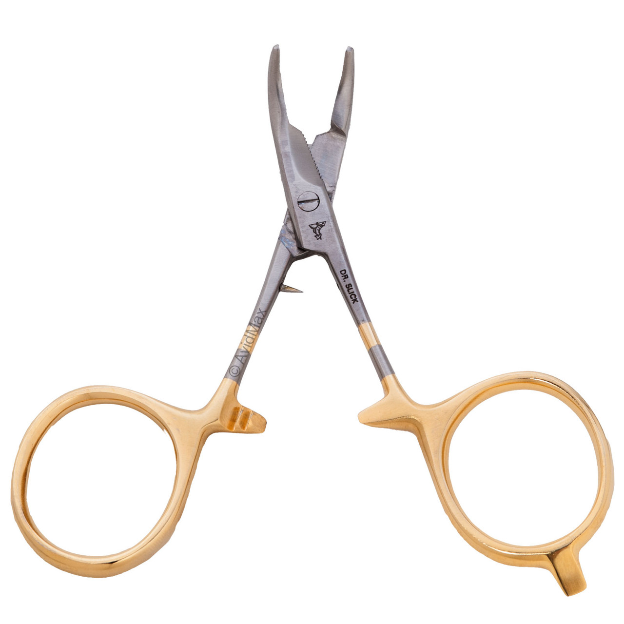 Dr. Slick Scissor Clamps-Loops-Straight-Curved Gold 4" Curved