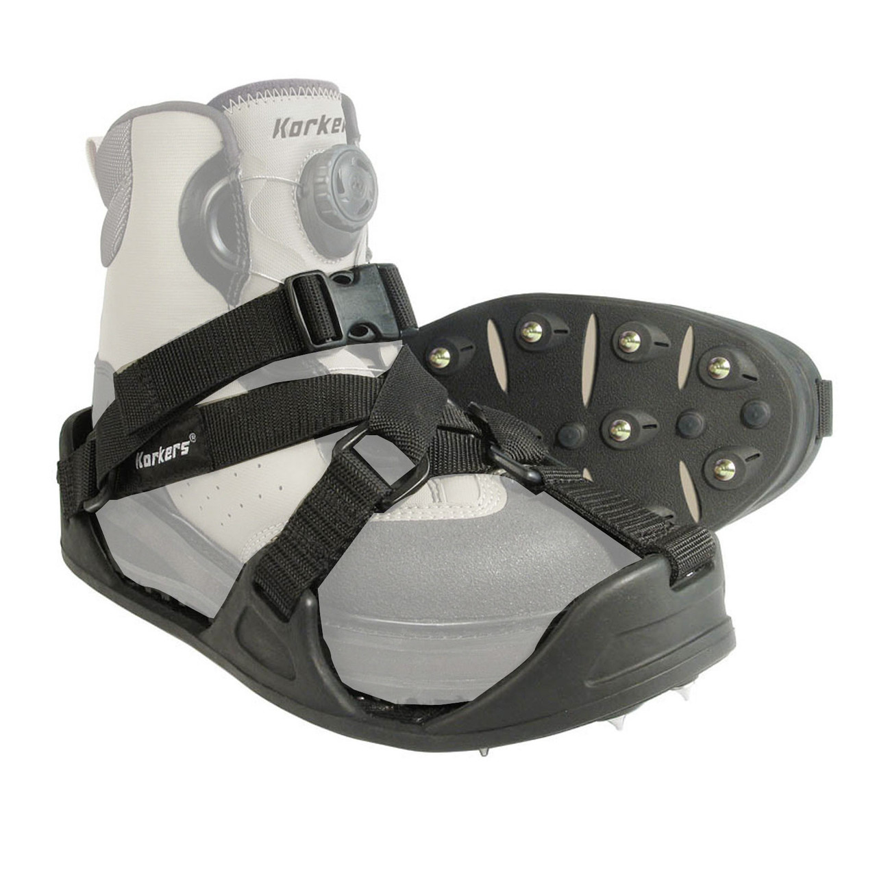 Korkers RockTrax Fly Fishing Cleated Overshoes with 28 Carbide