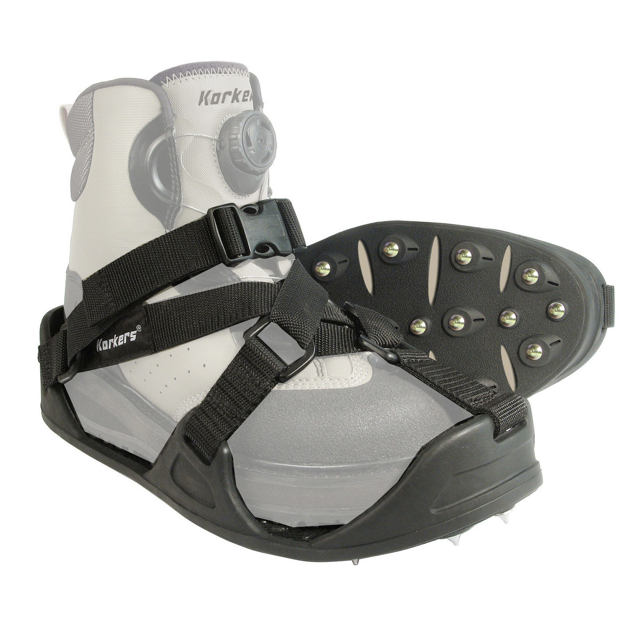Korkers RockTrax Plus Fly Fishing Cleated Overshoes with 52