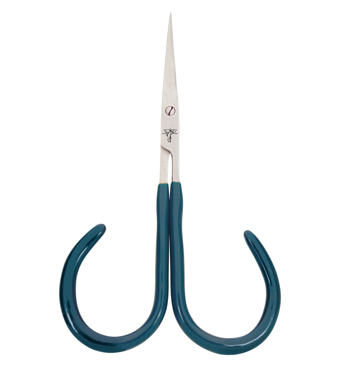 Dr. Slick Open Loop Scissors Straight Serrated Adjustable Green PVC Loops