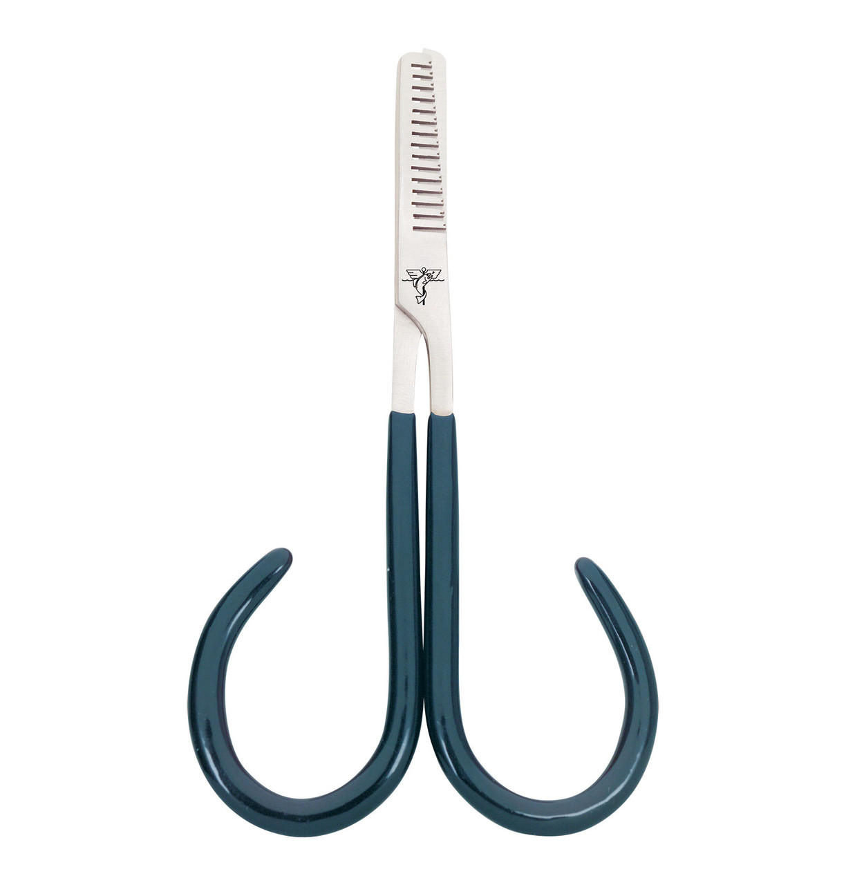 Dr. Slick Open Loop Scissors Straight Serrated Adjustable Green PVC Loops
