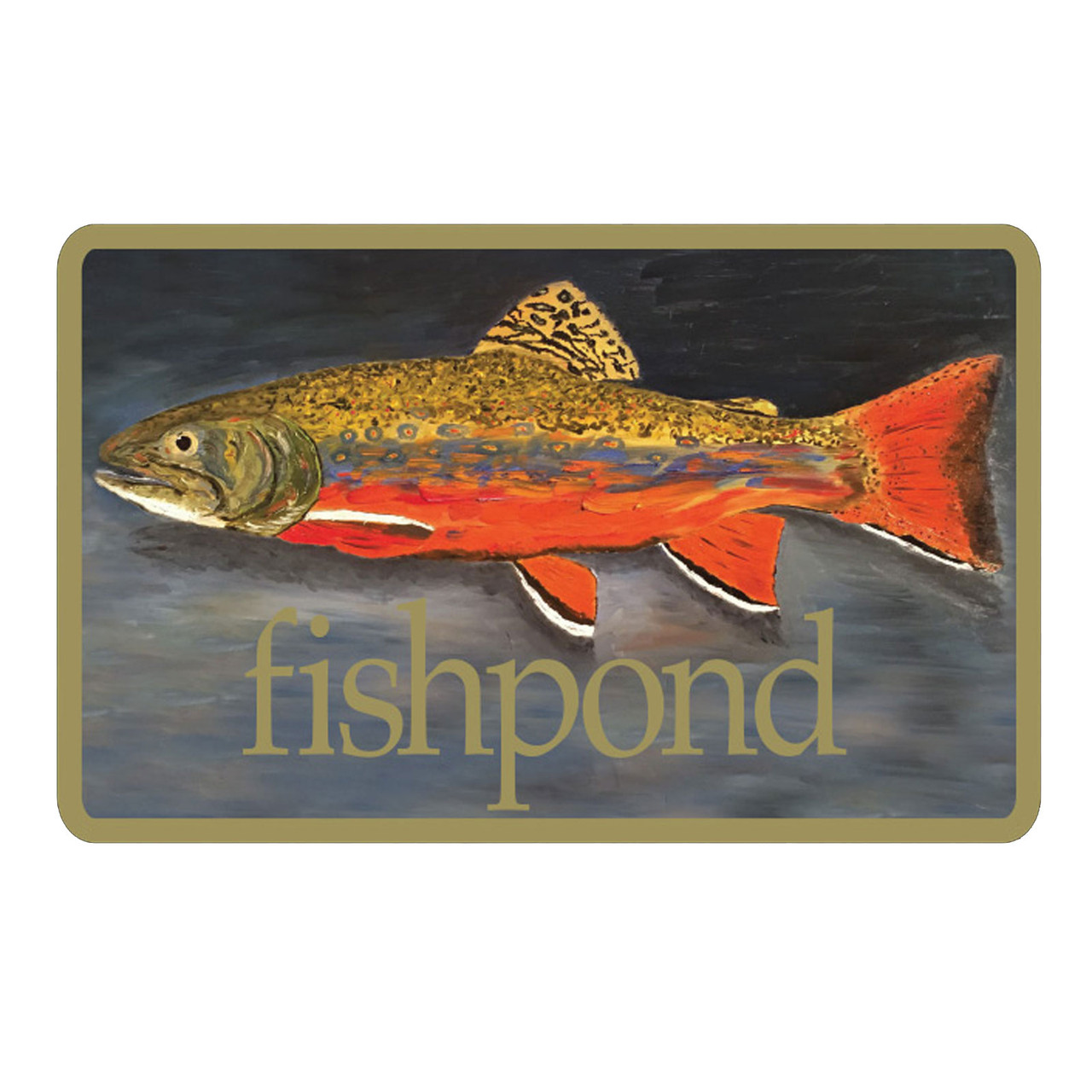 Fishpond Brookie 5 in Decorative Bumper Fly Fishing Sticker