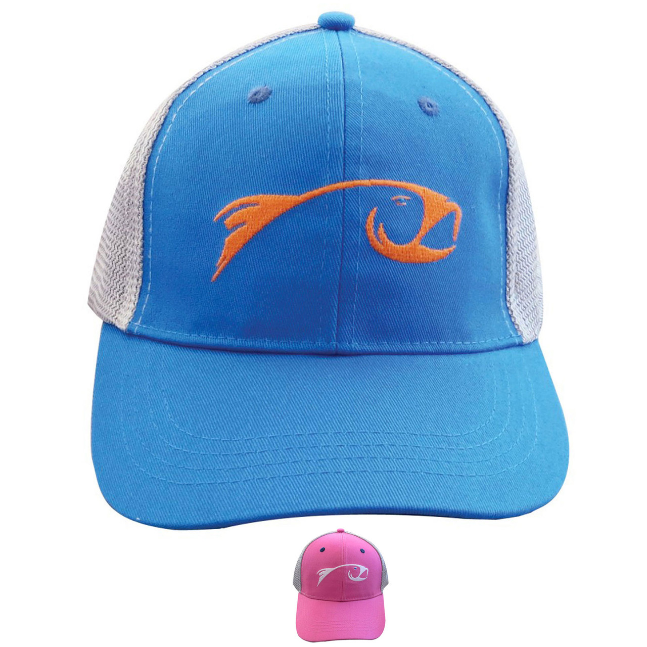 Rising Kids Trucker Cap Adjustable Strap Soft Fish Logo