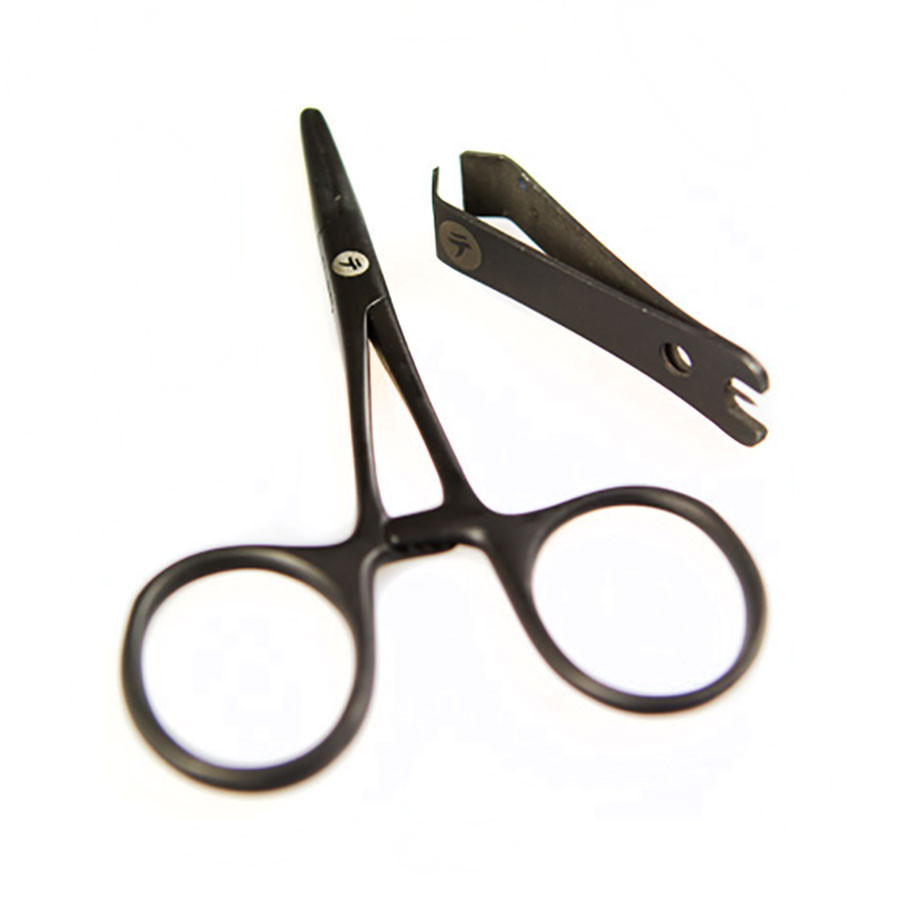 Tenkara USA Fly Fishing Matte Black Forceps Nipper set