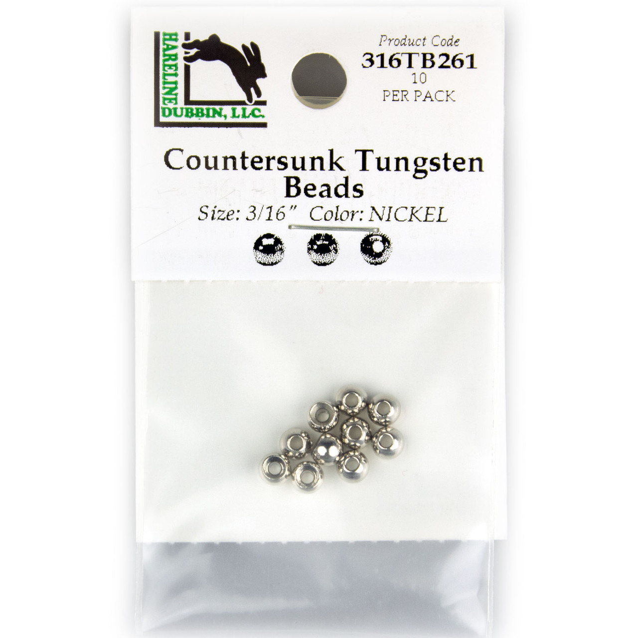 Hareline Tungsten Beads Fly Tying Materials (10 pk)