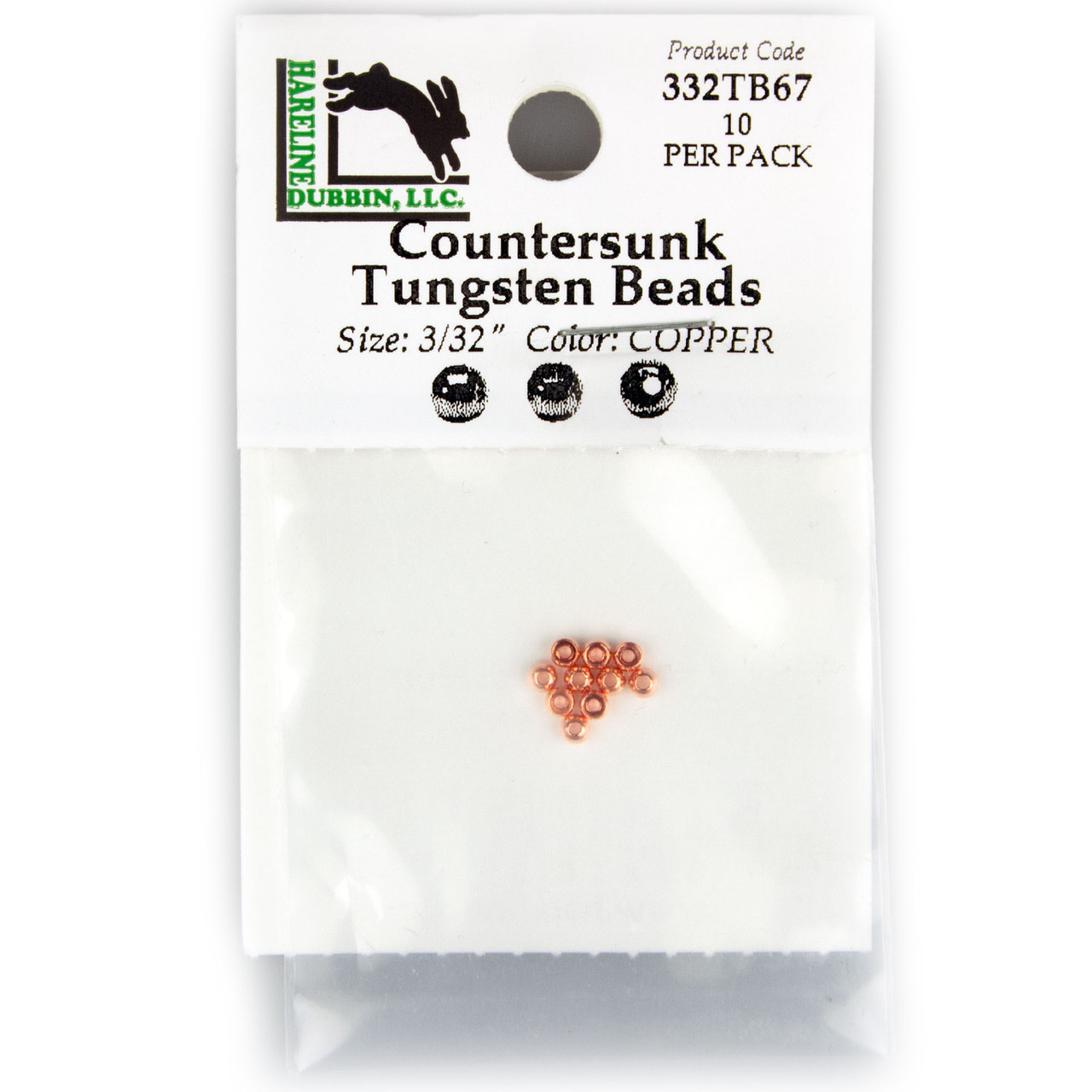 Hareline Tungsten Beads Fly Tying Materials (10 pk)