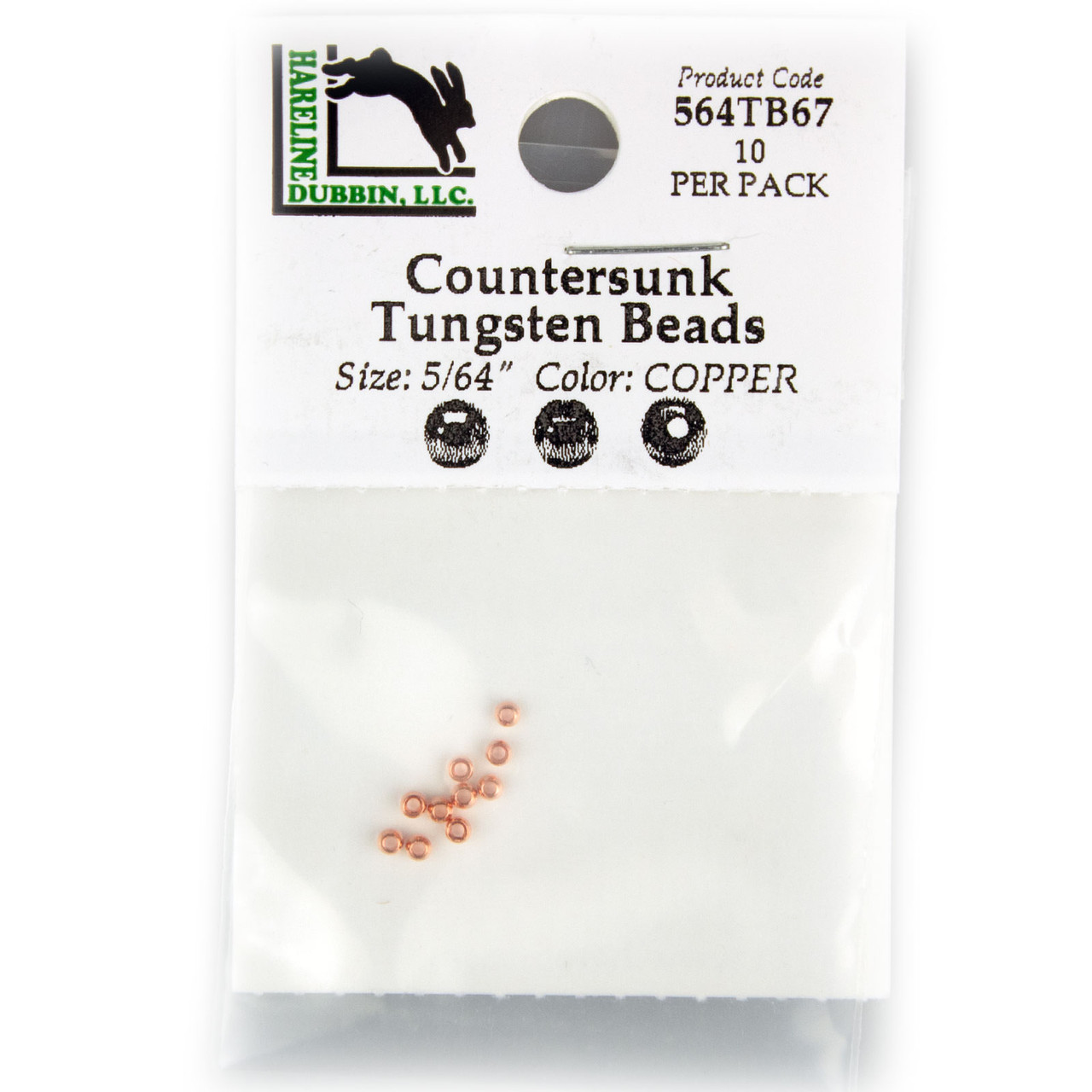 Hareline Tungsten Beads 2.0 mm - 5/64 Copper