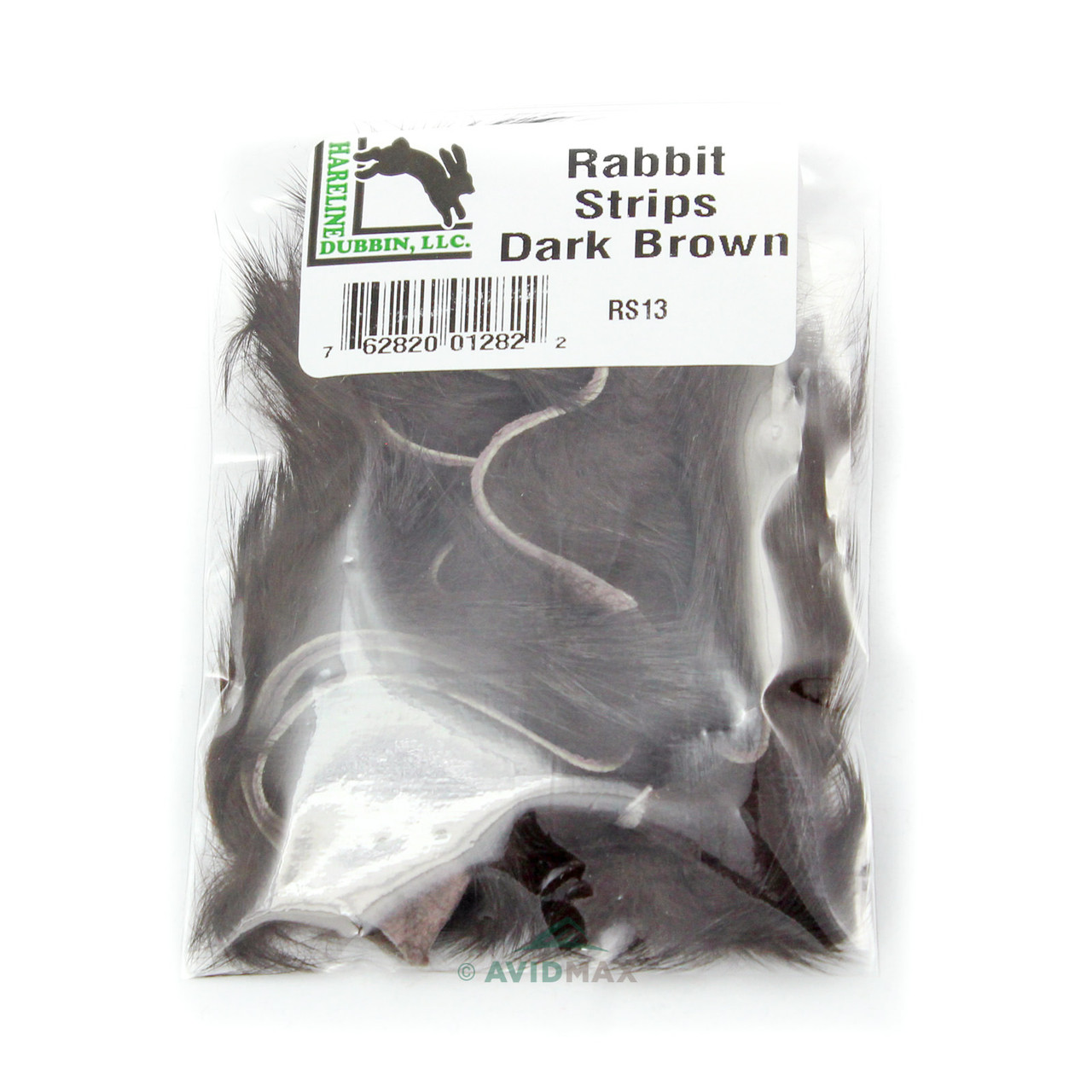 Hareline Natural and Dyed Rabbit Strips Dark Brown