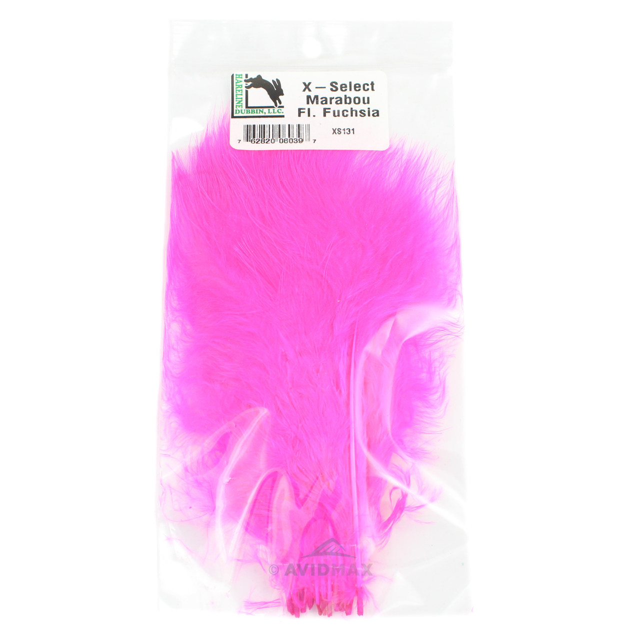 Hareline Extra Select Strung Imitation Marabou Feathers Fluorescent Fuchsia