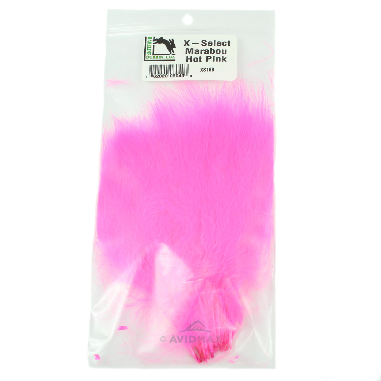 Hareline Extra Select Strung Imitation Marabou Feathers Hot Pink