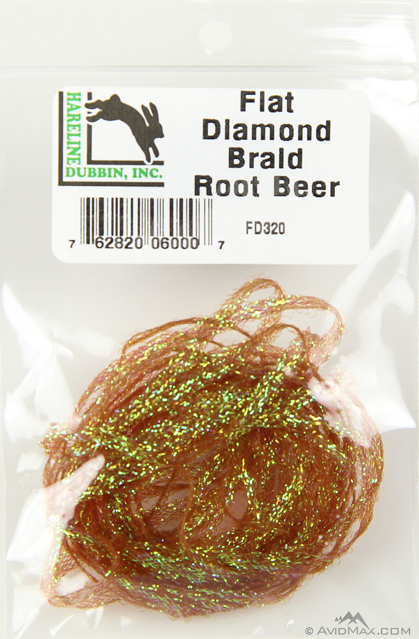 Hareline Flat Diamond Braid Fly Tying Materials