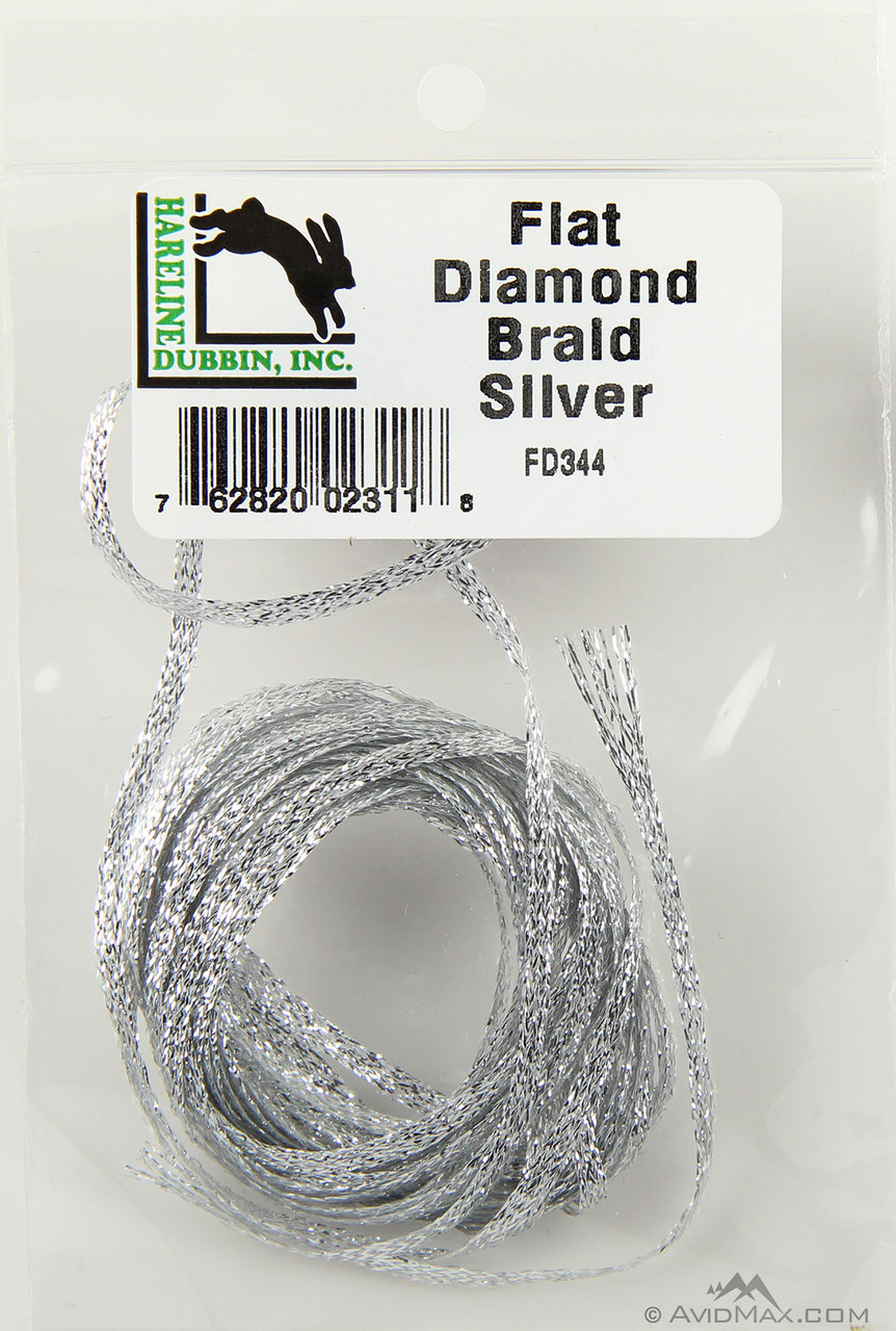 Hareline Flat Diamond Braid Fly Tying Materials