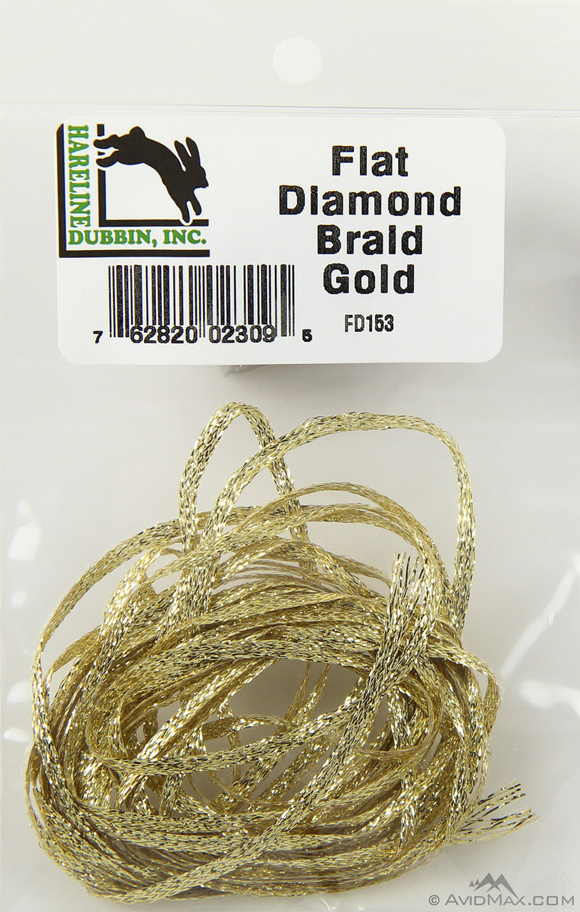 Hareline Flat Diamond Braid Fly Tying Materials