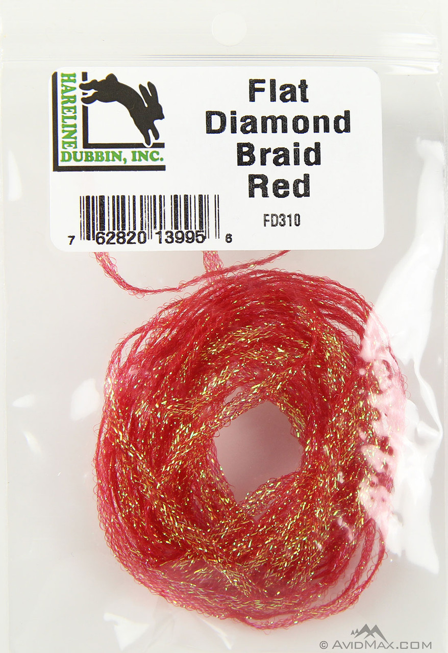 Hareline Flat Diamond Braid Fly Tying Materials
