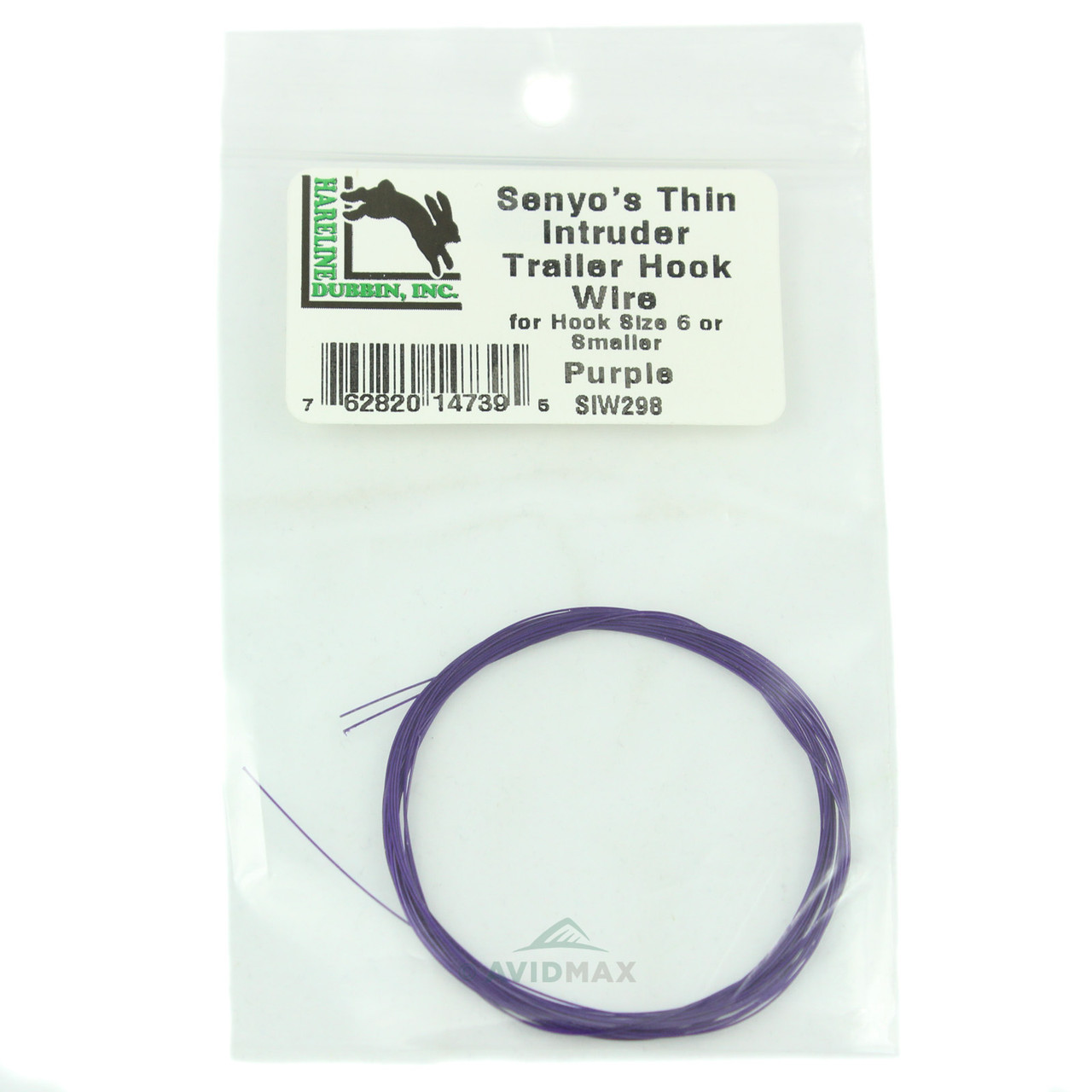 Hareline Senyo's Thin Intruder Trailer Hook Wire Purple