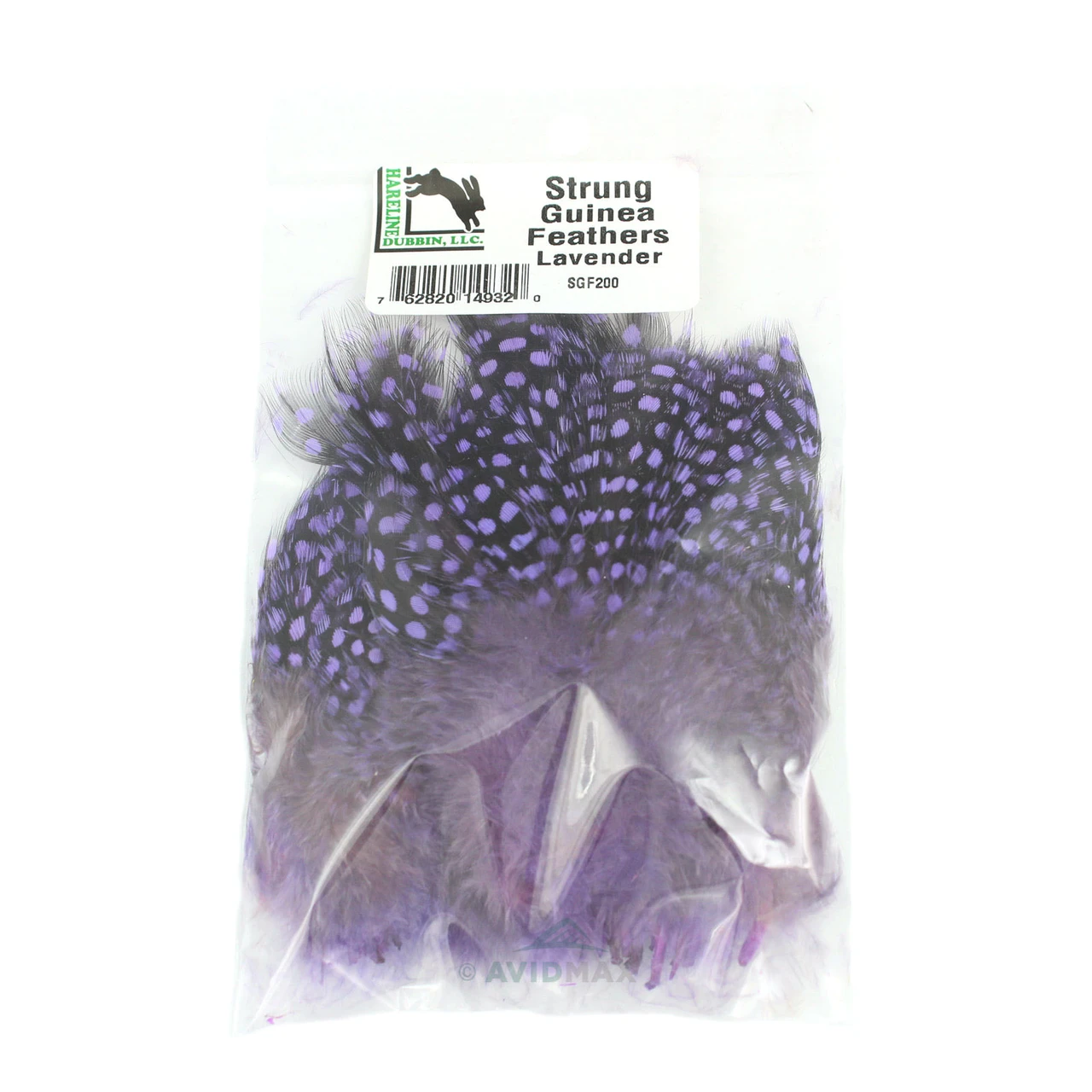 Hareline Strung Guinea Feathers Lavender