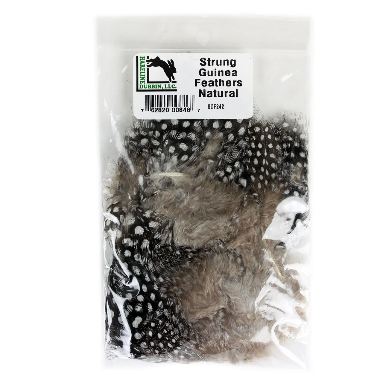 Hareline Strung Guinea Feathers Natural