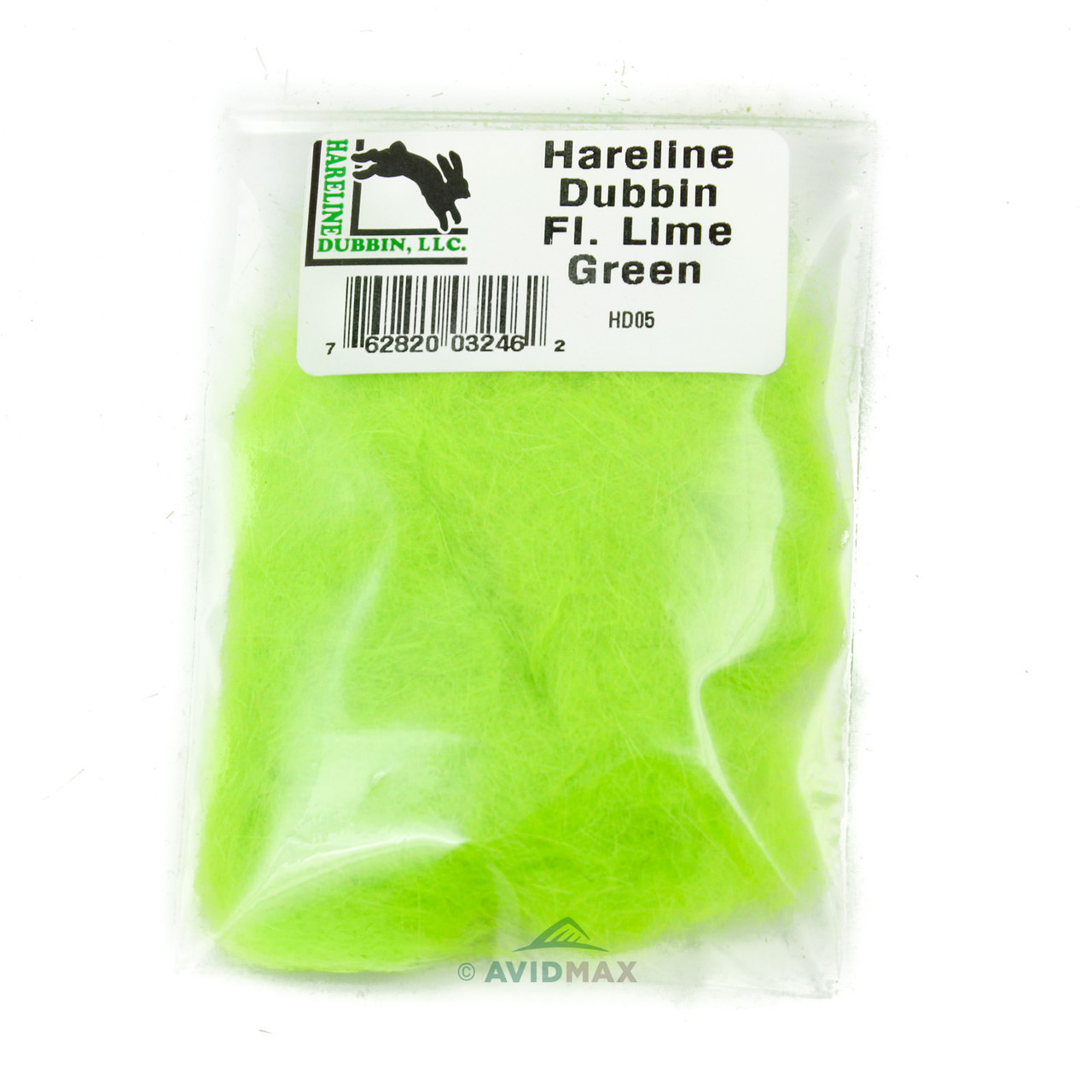 Hareline Fly Tying Dubbing Fluorescent Lime Green