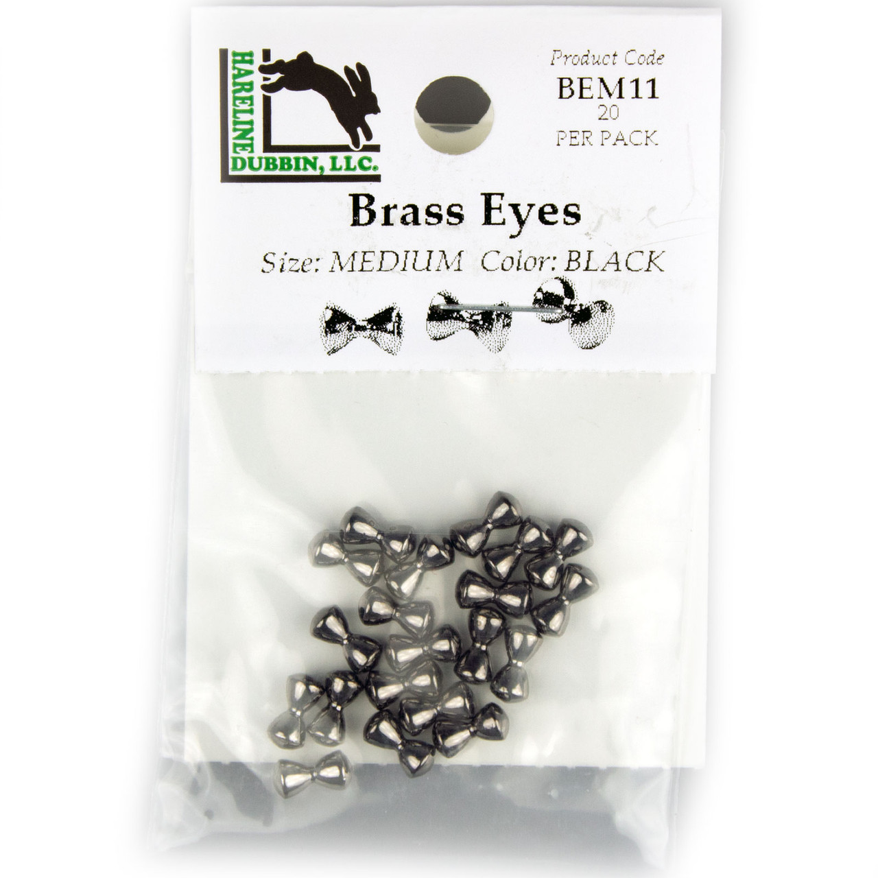 Hareline Brass Dumbbell Eyes Fly Tying Materials All Varieties