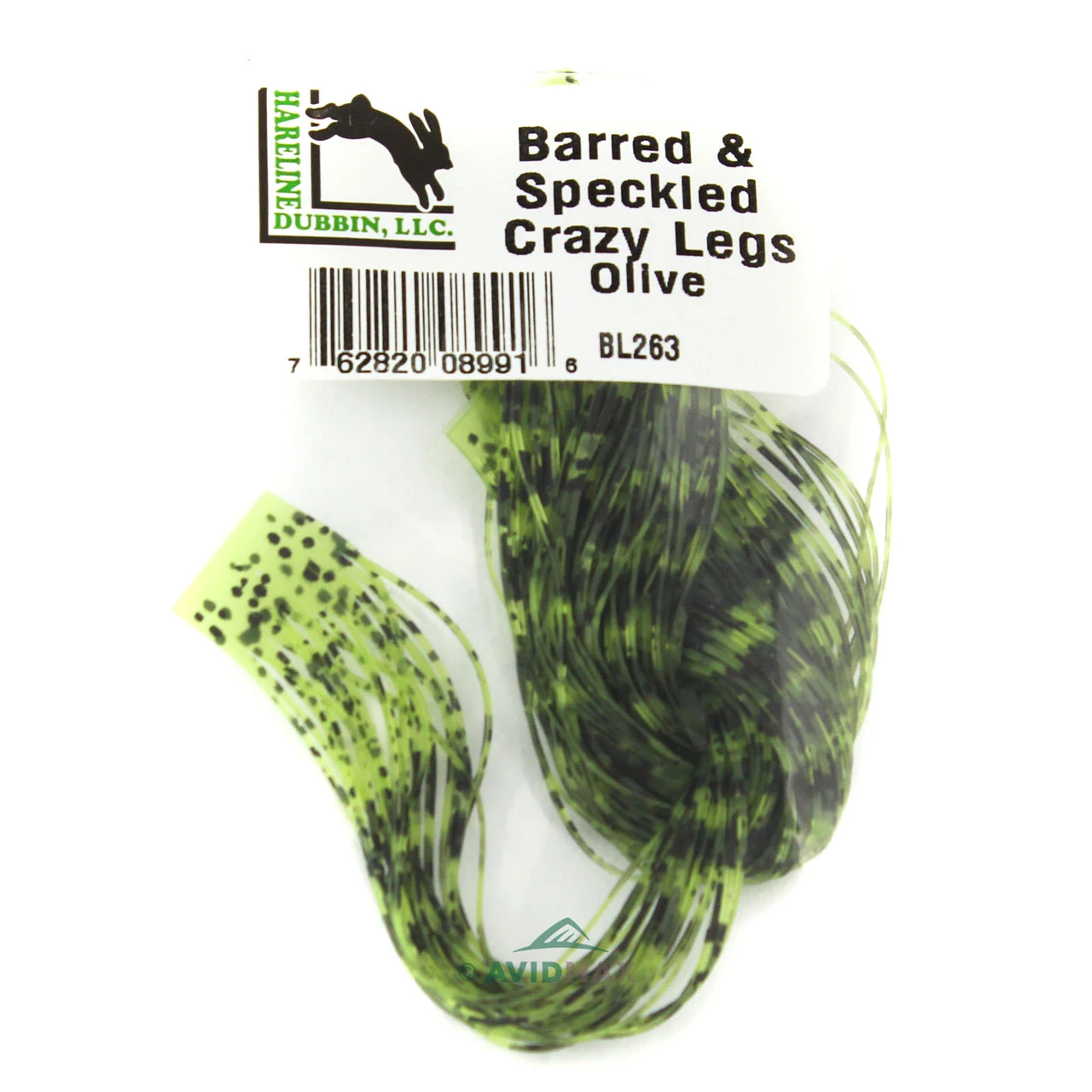 Hareline Barred & Speckled Crazy Legs Olive