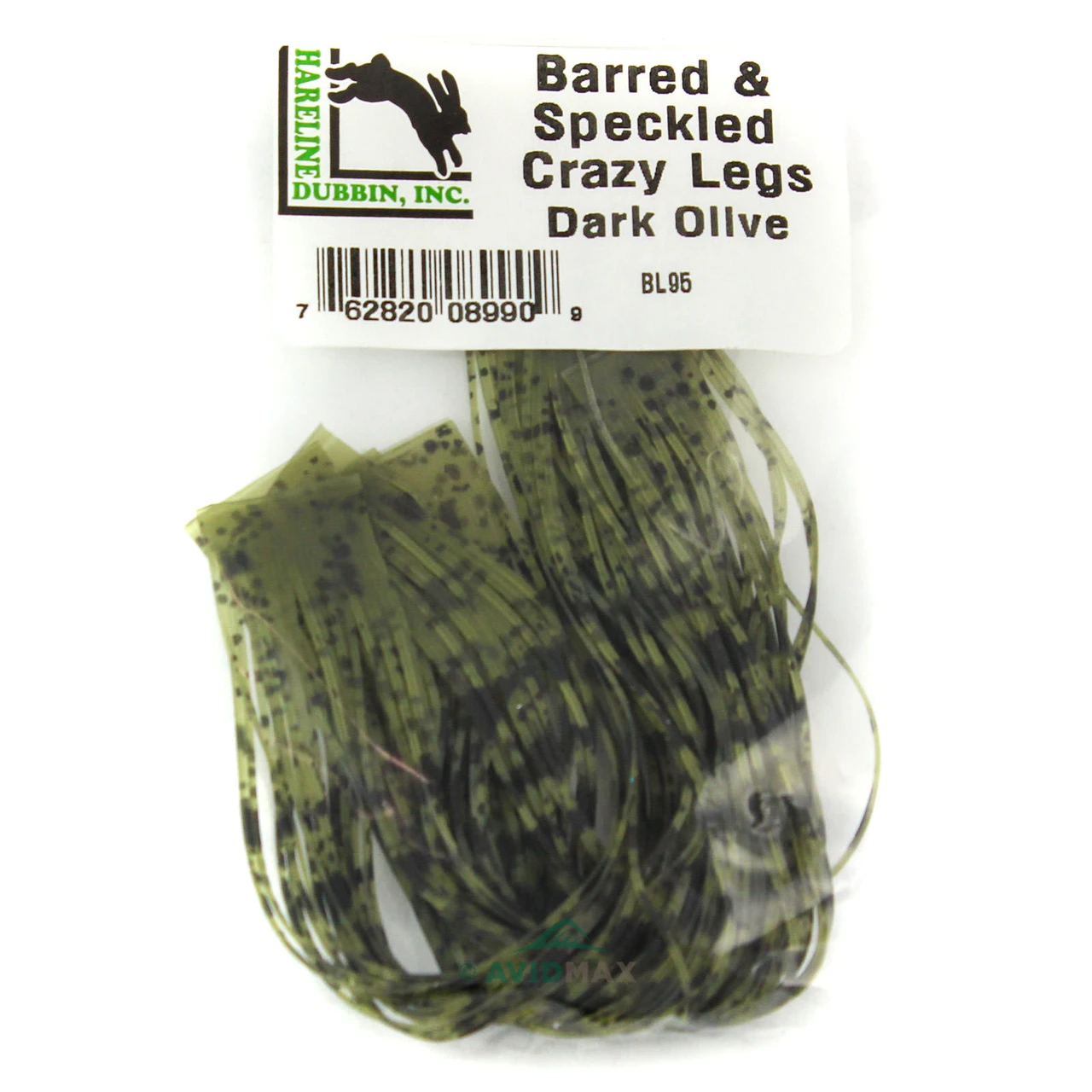 Hareline Barred & Speckled Crazy Legs Dark Olive