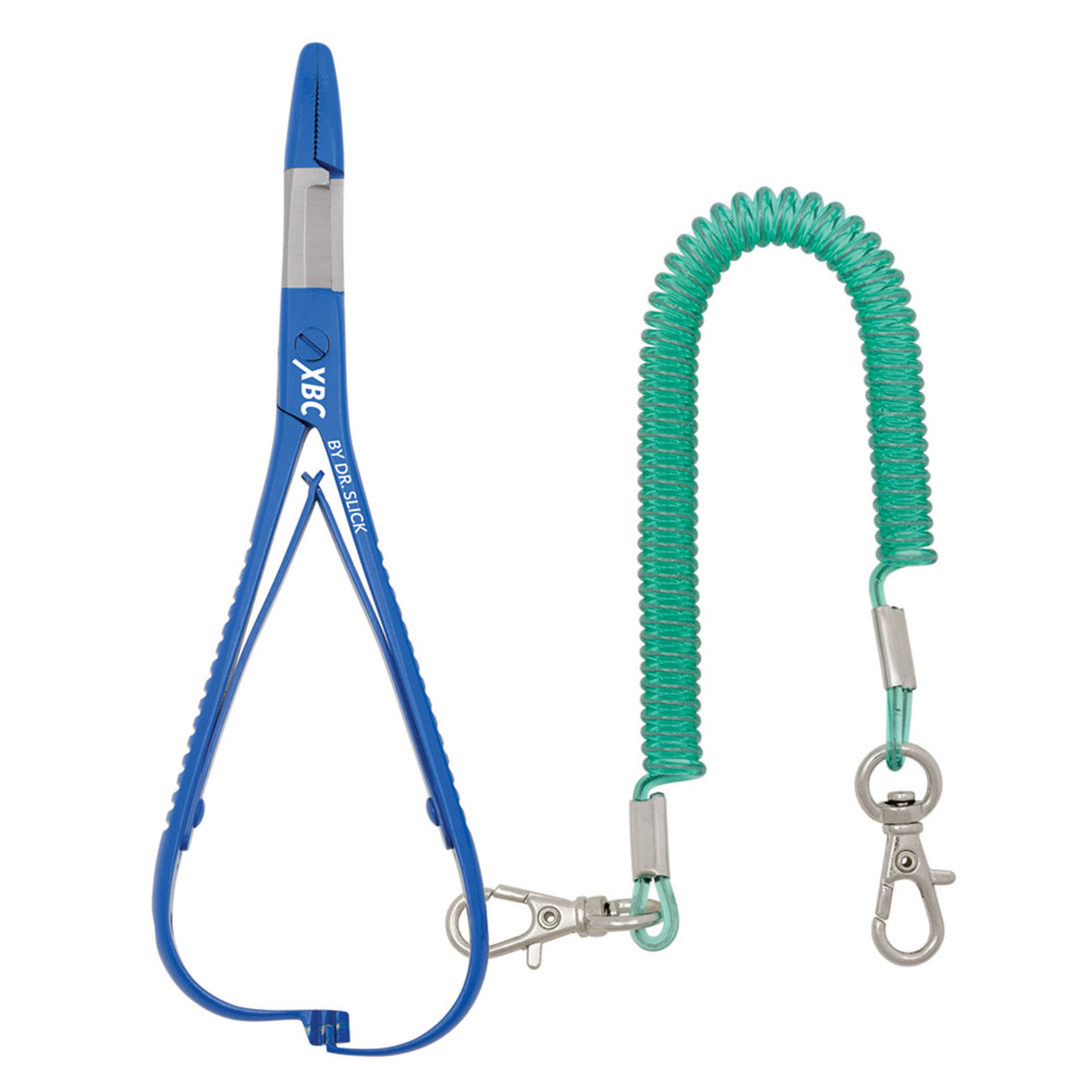 Dr. Slick Fly Fishing XBC Mitten Scissor Clamp 5 in Straight Stainless Steel Blue