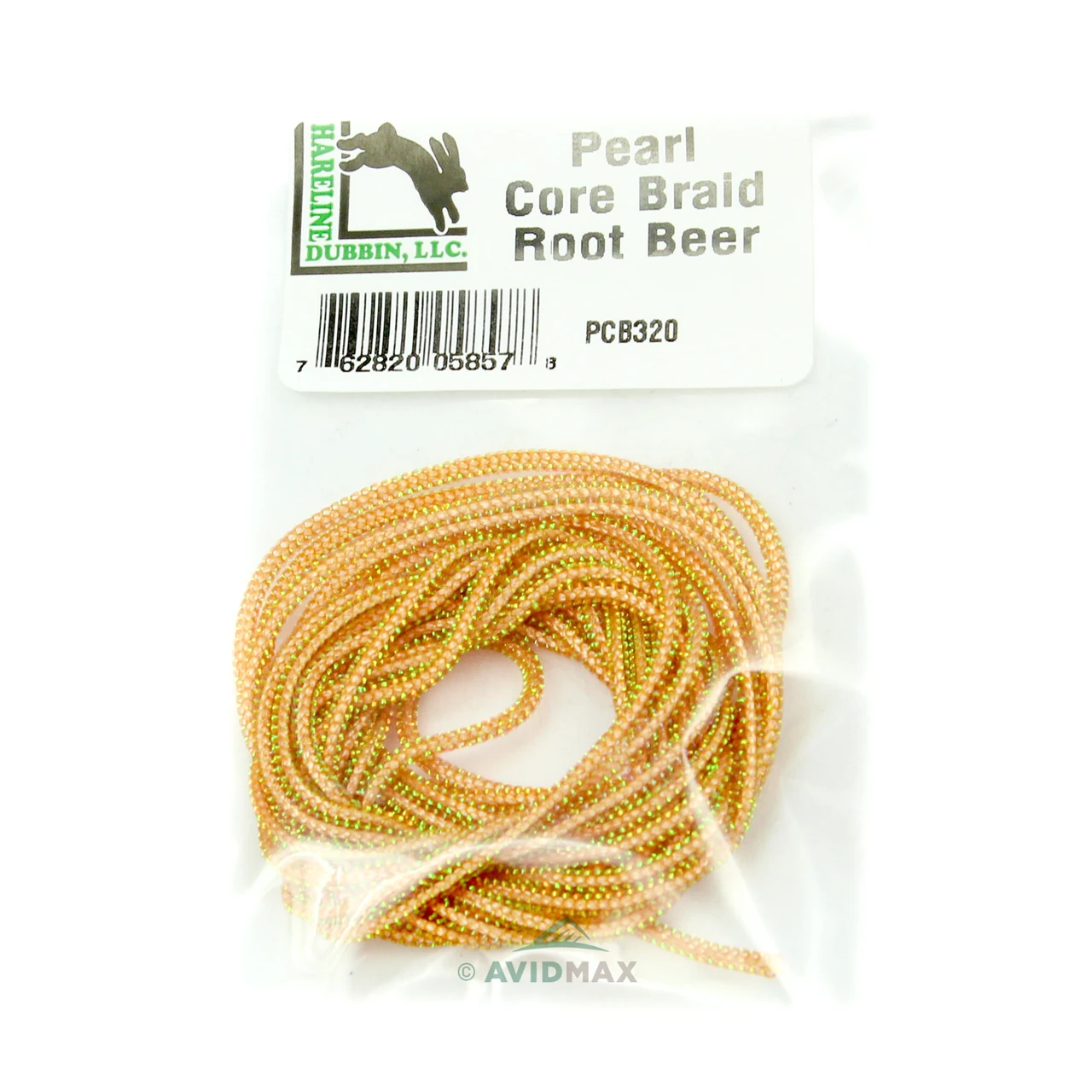 Hareline Pearl Core Braid Root Beer