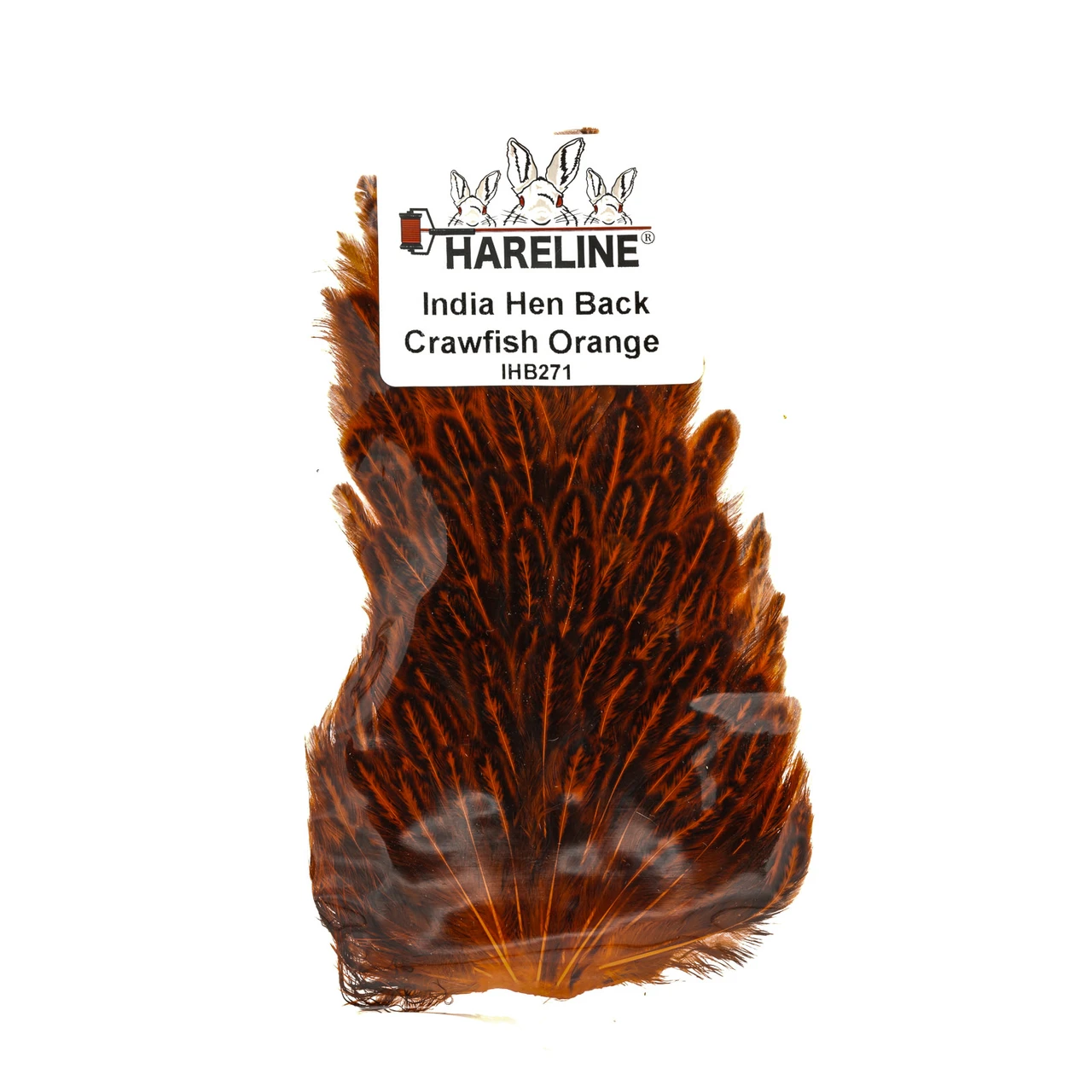 Hareline India Hen Back Crawfish Orange