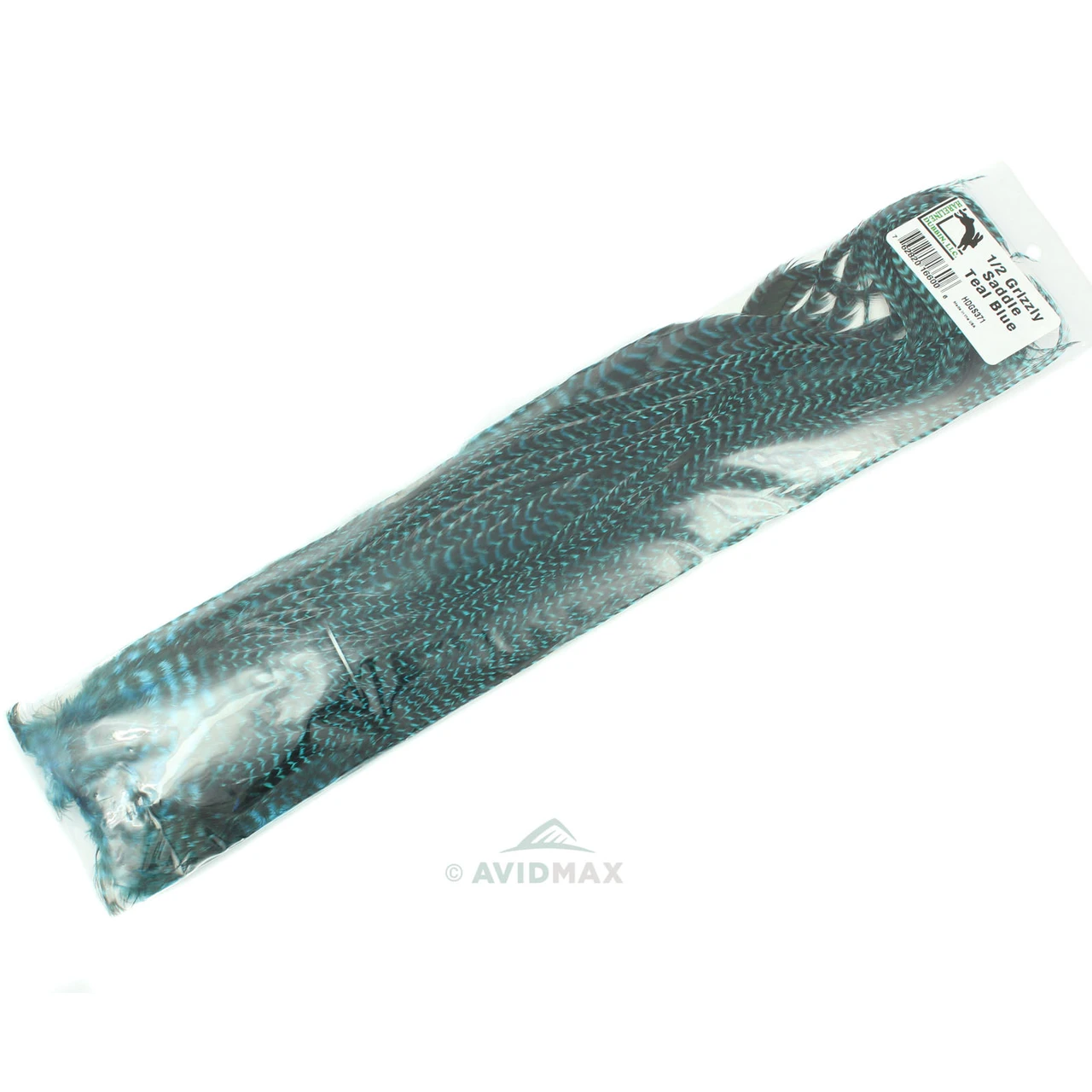 Hareline Half Grizzly Saddles Teal Blue