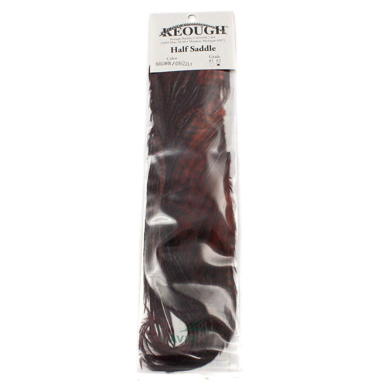 Hareline Half Grizzly Saddles Brown