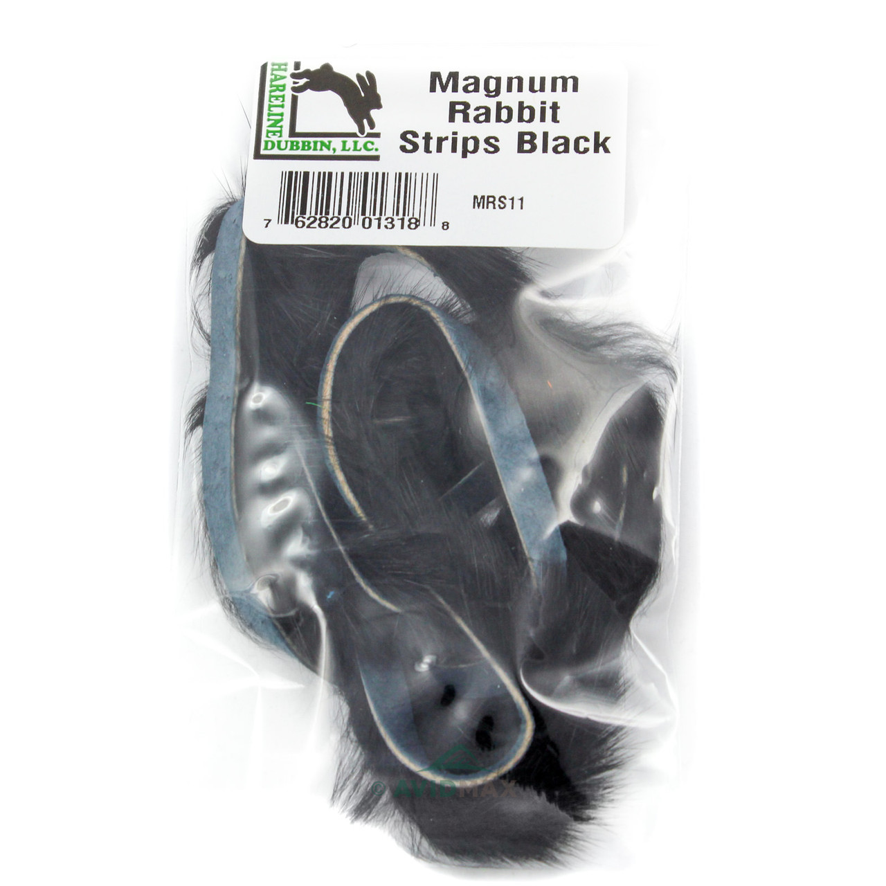 Hareline Magnum Rabbit Strips Black