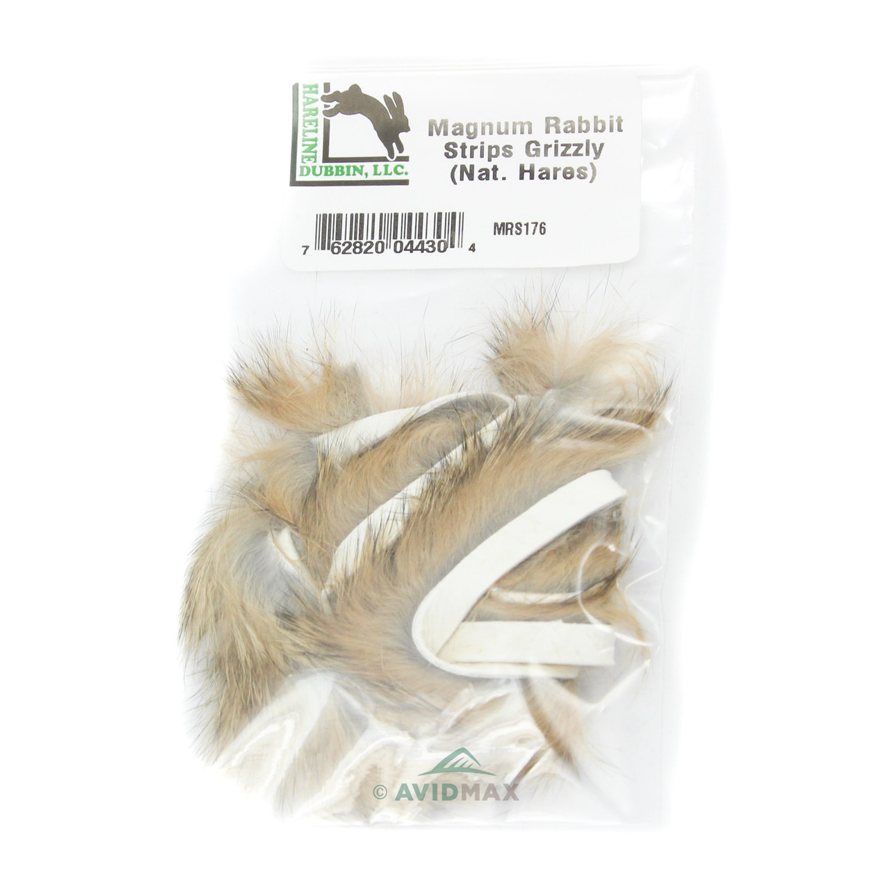 Hareline Magnum Rabbit Strips Grizzly (Natural Hare)