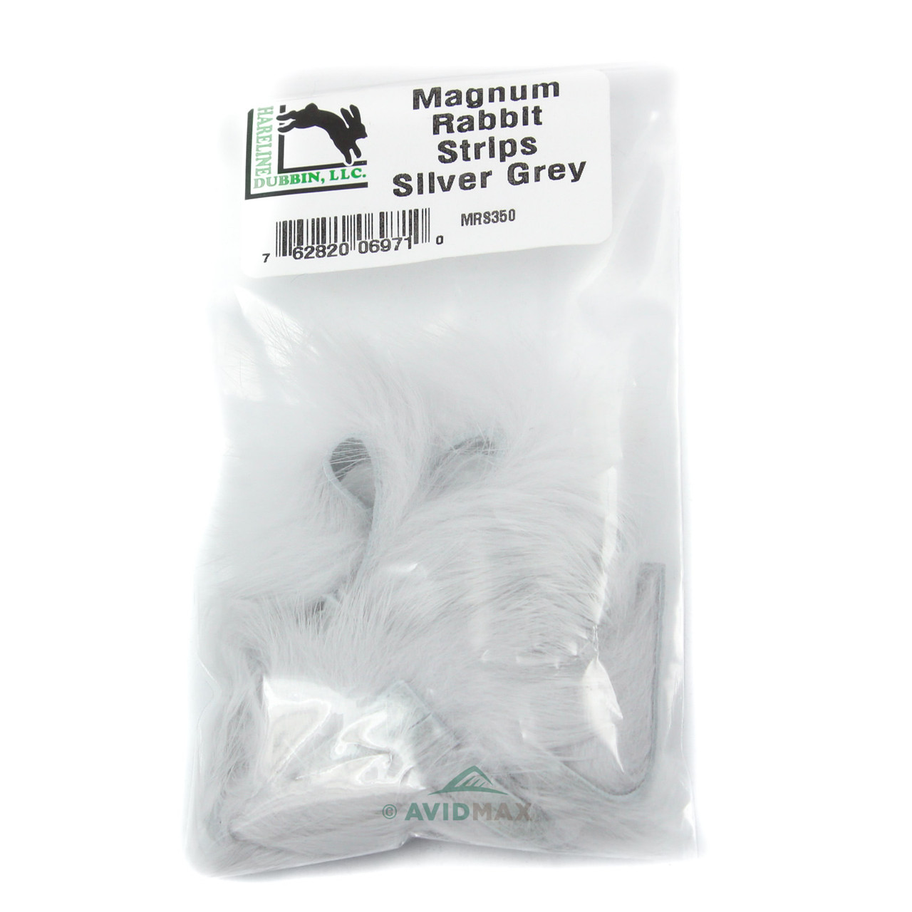 Hareline Magnum Rabbit Strips Silver Grey