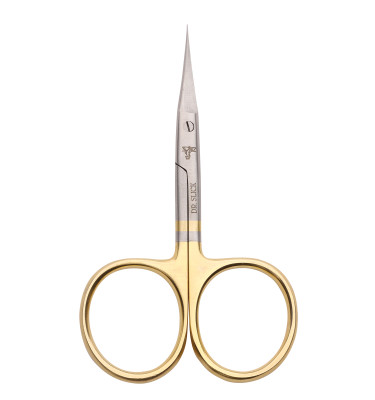 Dr. Slick 4 in Micro Tip All Purpose Scissors Serrated Straight Blade Gold