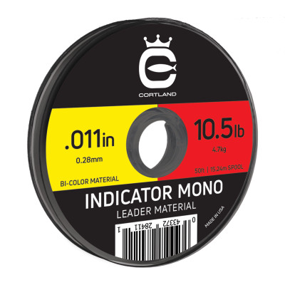 Cortland Indicator Mono Leader Material Bicolor (Red Yellow)