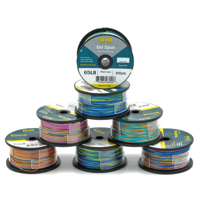RIO Multi Color GSP Fly Line Backing 65 pounds 100 yards, 200 yards, 300 yards RIO Multi Color GSP Fly Line Backing 65 pounds 100 yards, 200 yards, 300 yards