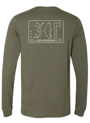 RepYourWater Colorado Fish. Hunt. Camp. Long-Sleeve Tee