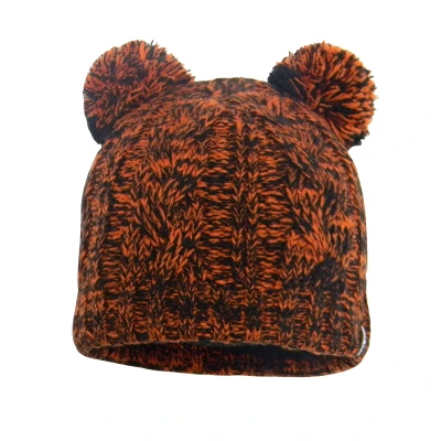 DexShell Waterproof Children's CableKnit Twin Pompom Beanie - Tangelo Red