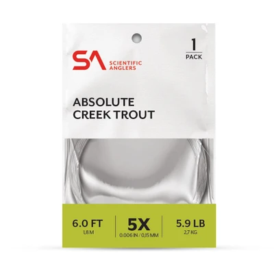 Scientific Anglers Absolute Creek Trout 6 ft Leader Single Pack