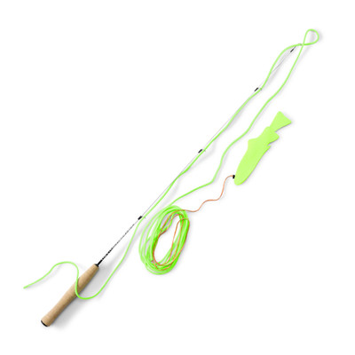 Orvis PractiCaster 2NJ60400 practice rod with yarn line and fish target