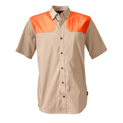 Orvis Men's Short Sleeve Featherweight Shooting Shirt - Sand/Blaze