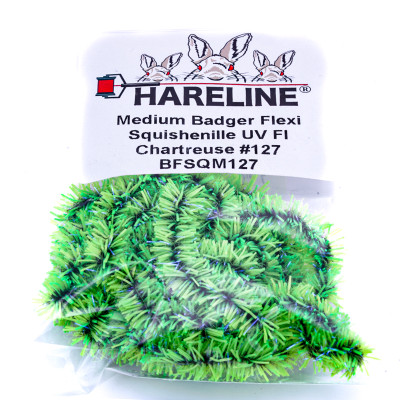 Hareline Badger Flexi Squishenille UV Medium Fl Chartreuse