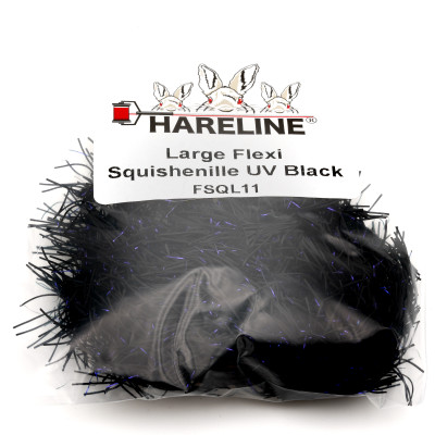 Hareline Flexi Squishenille UV Large Black