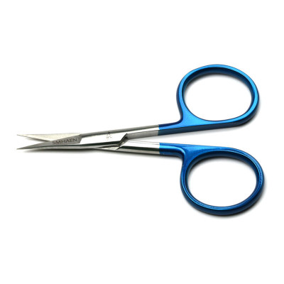 Smhaen Tungsten Carbide Scissors 4'' (10.20cm) Blue Curved