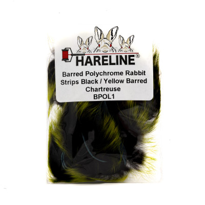 Hareline Barred Polychrome Rabbit Strips
