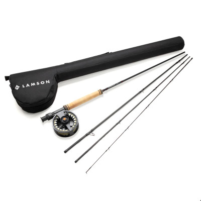 Lamson Liquid Outfit 4-piece rod, Liquid S reel and black Lamson case