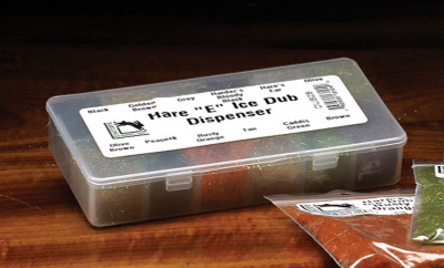 Hareline Hare'e Ice Dub Dispenser Synthetic Fly Tying Material with Rabbit Fur